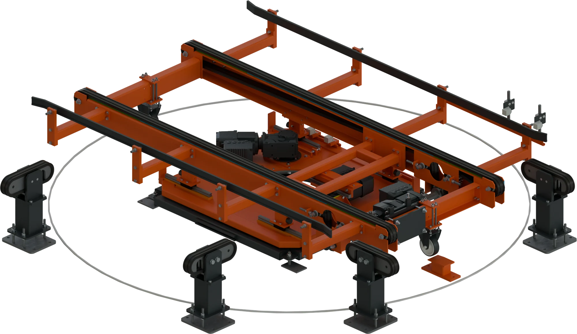 Kettendrehtisch, CAD-Rendering, Isometrie