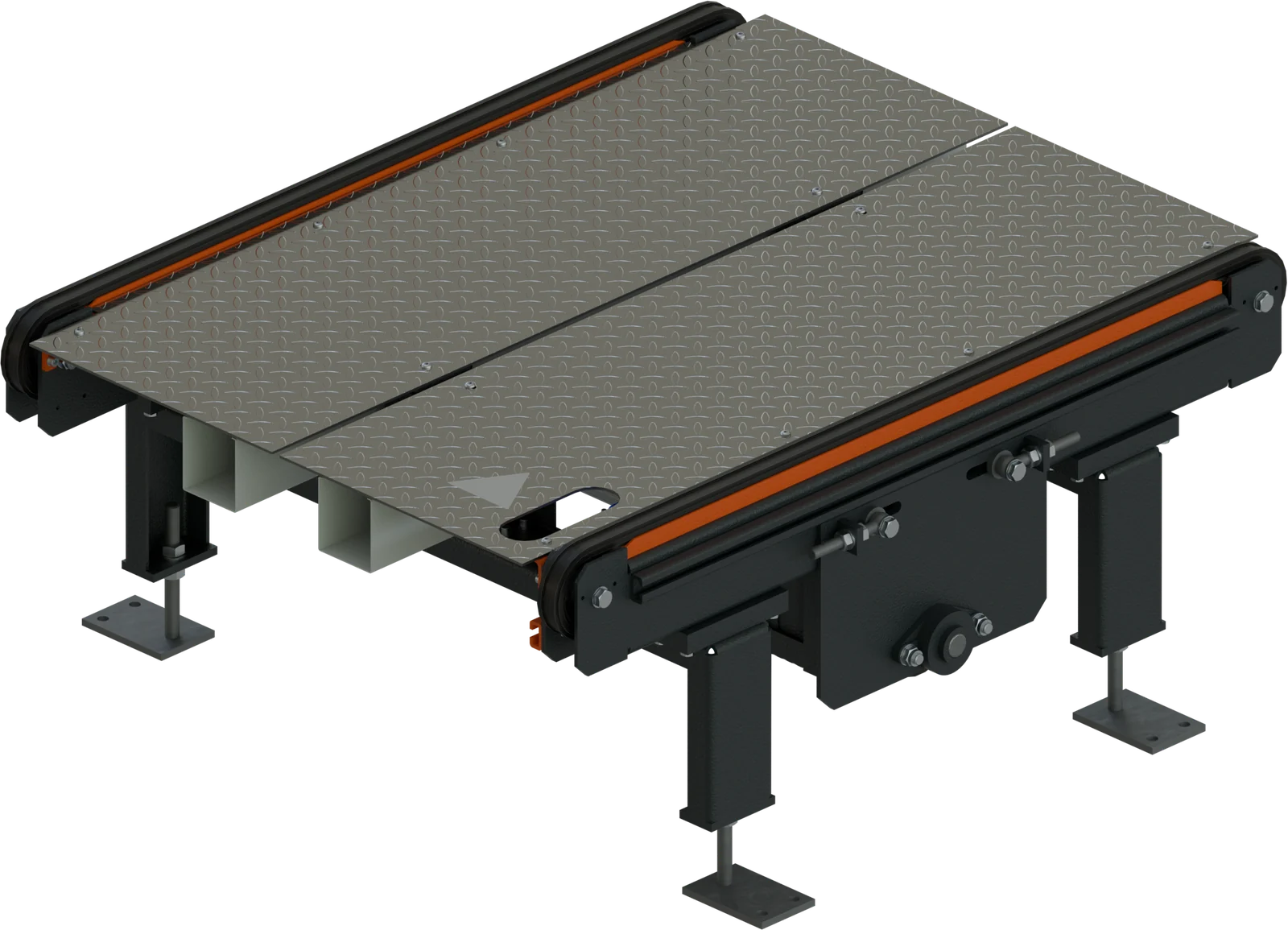Zweispuriger Kettenförderer, CAD-Rendering
