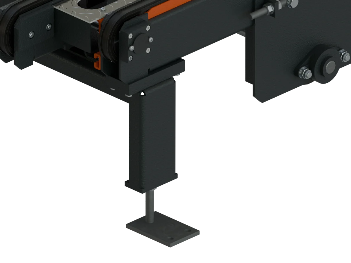 Höhenverstellbarer Unterstützungsbock mit Fußplatte, CAD-Rendering
