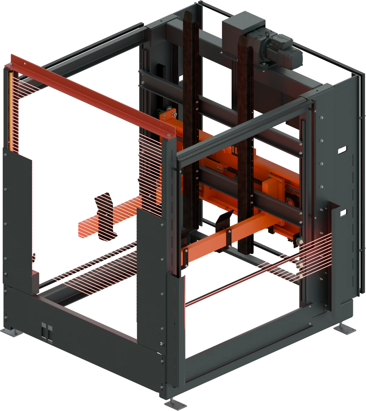 Palettenmagazin, CAD-Rendering, Isometrie