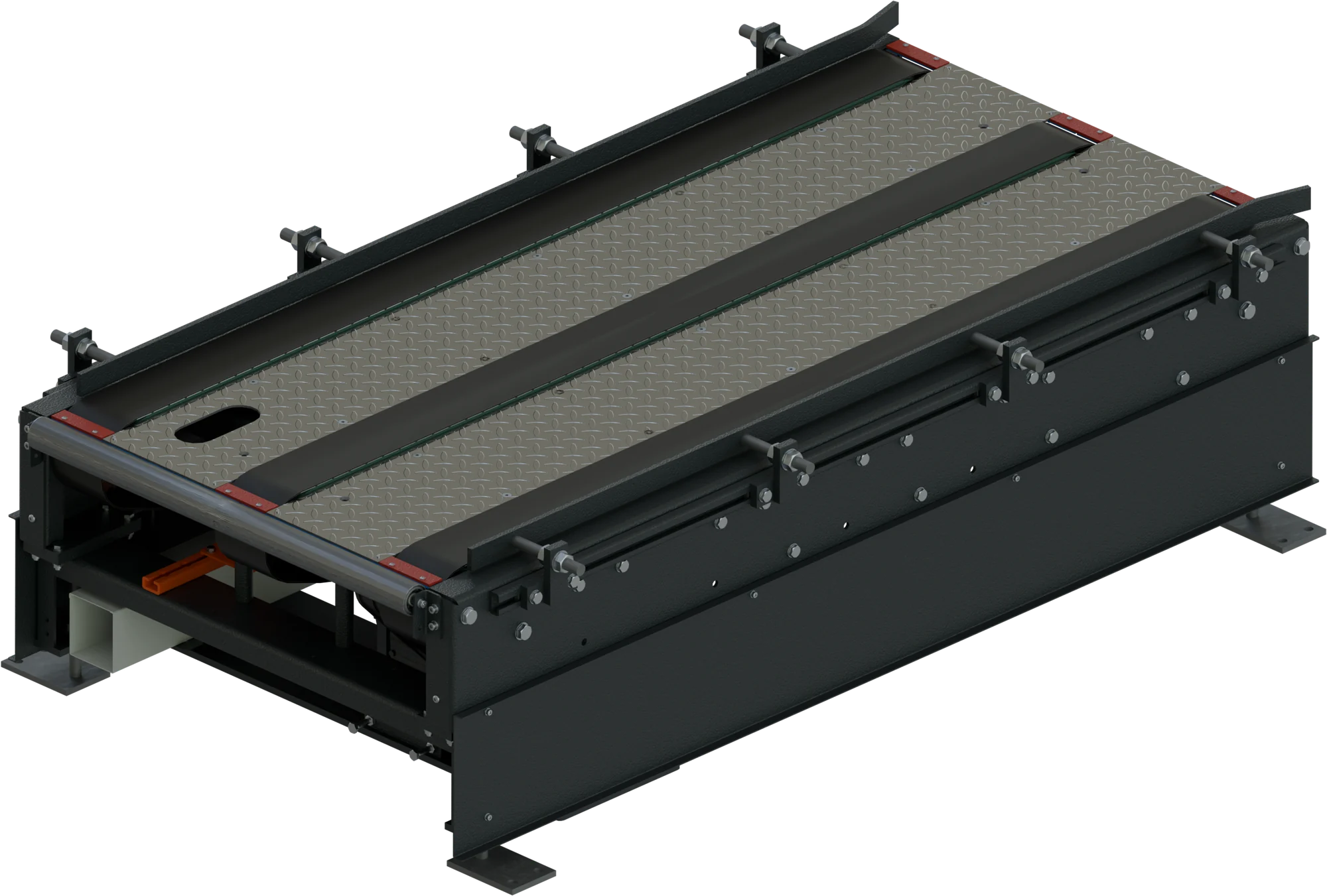 Plattenkettenförderer, CAD-Rendering, Isometrie
