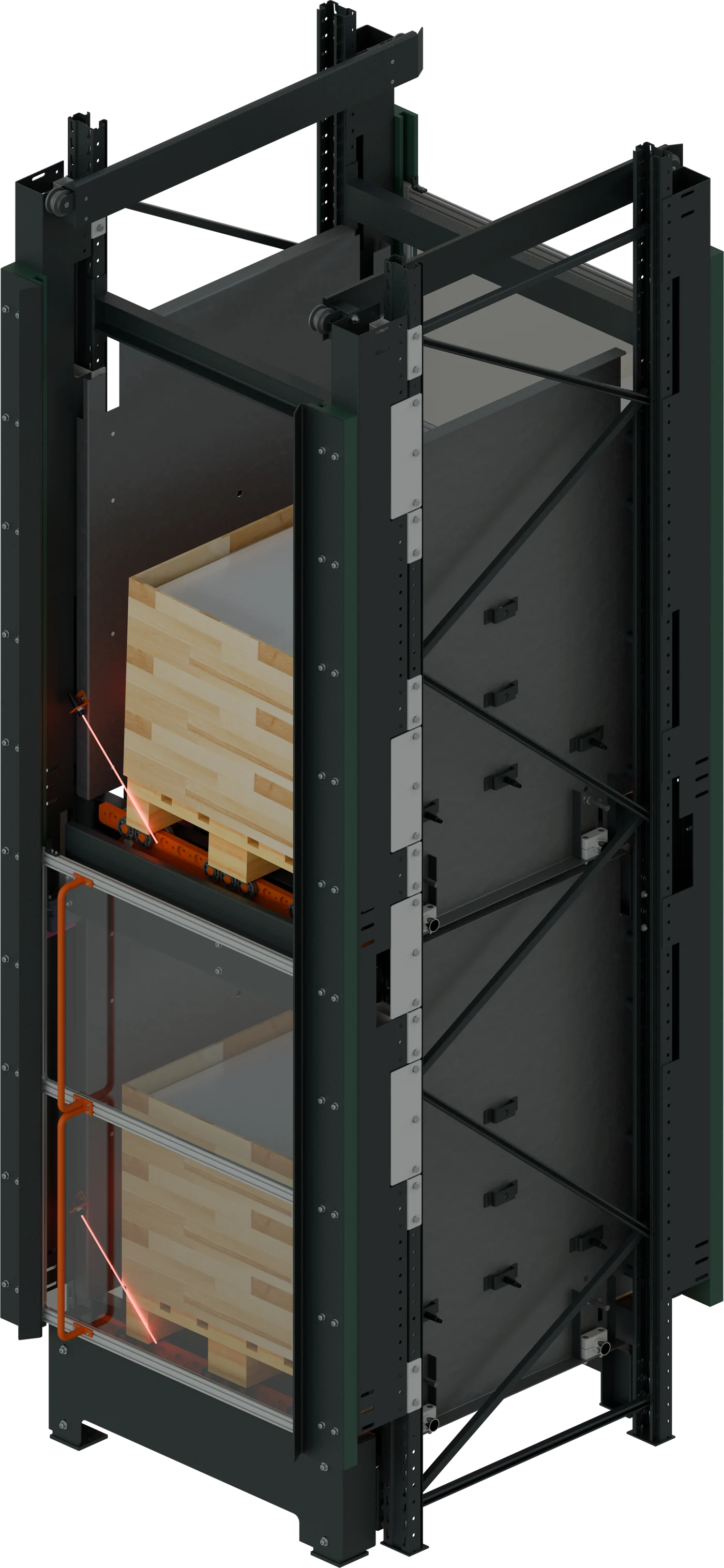 Regalschleuse, CAD-Rendering, Isometrie