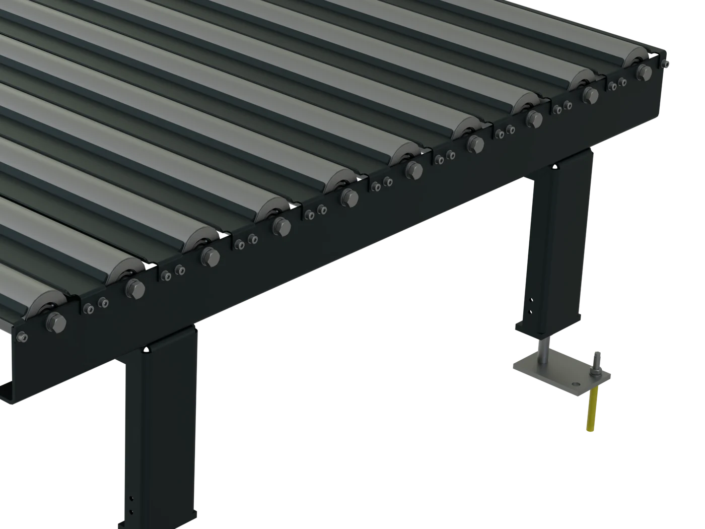 Achsenden und Lagerung am Profil, CAD-Rendering