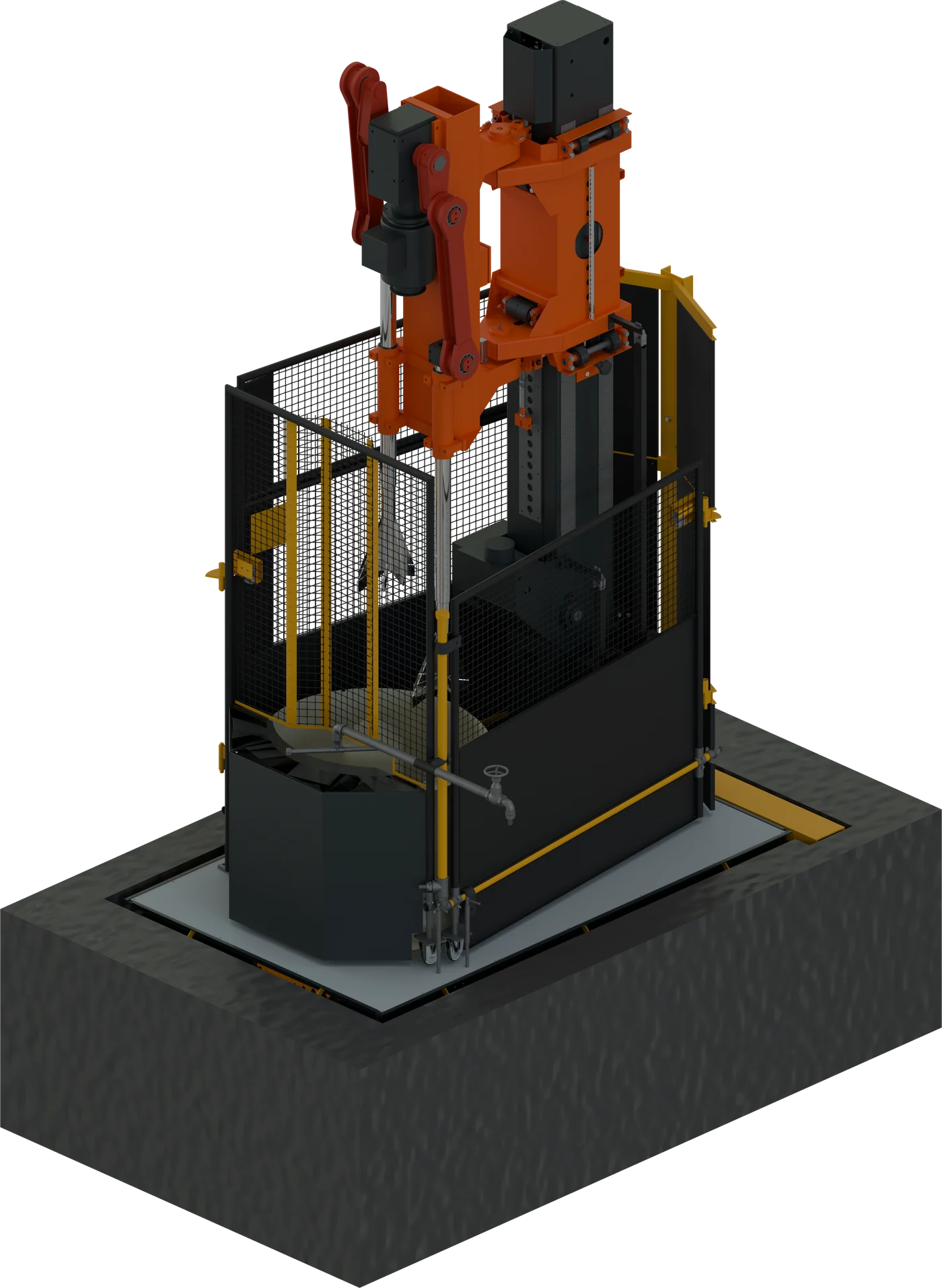 Stampfpresse, CAD-Rendering, Isometrie